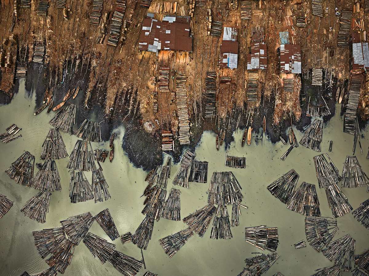 Edward Burtynsky,  Saw Mills #1, Lagos, Nigeria, 2016, pigment inkjet print. Courtesy of the artist and Nicholas Metivier Gallery, Toronto