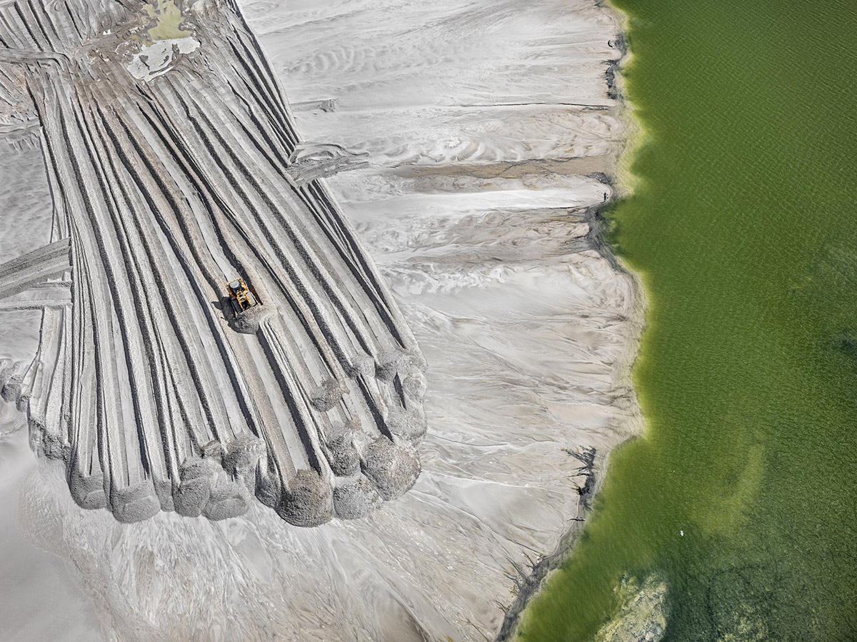 Edward Burtynsky, Phosphor Tailings Pond #4,  Near Lakeland, Florida, USA,  2012, pigment inkjet print. Courtesy of the artist and Nicholas Metivier Gallery, Toronto