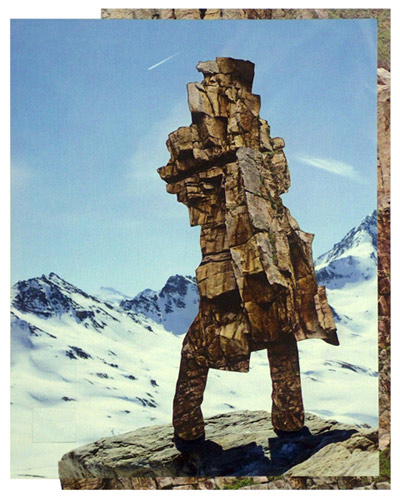 Jak Beemsterboer, Missing: lonely monument - Collage, 24 x 30 cm (without frame), 50 x 50 cm (framed), 2013