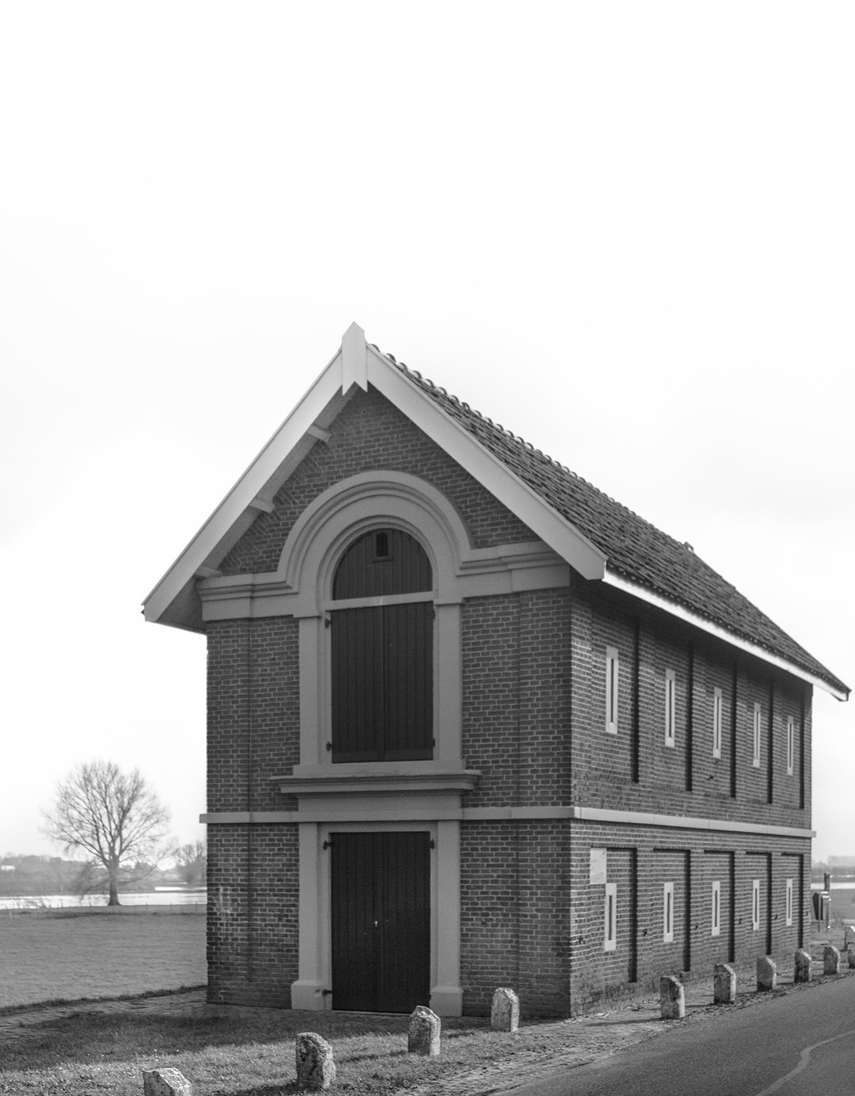 Henk bij de Weg, Dijkmagazijn - Alphen aan de Maas (Gld), aan de Maas, rond 1865