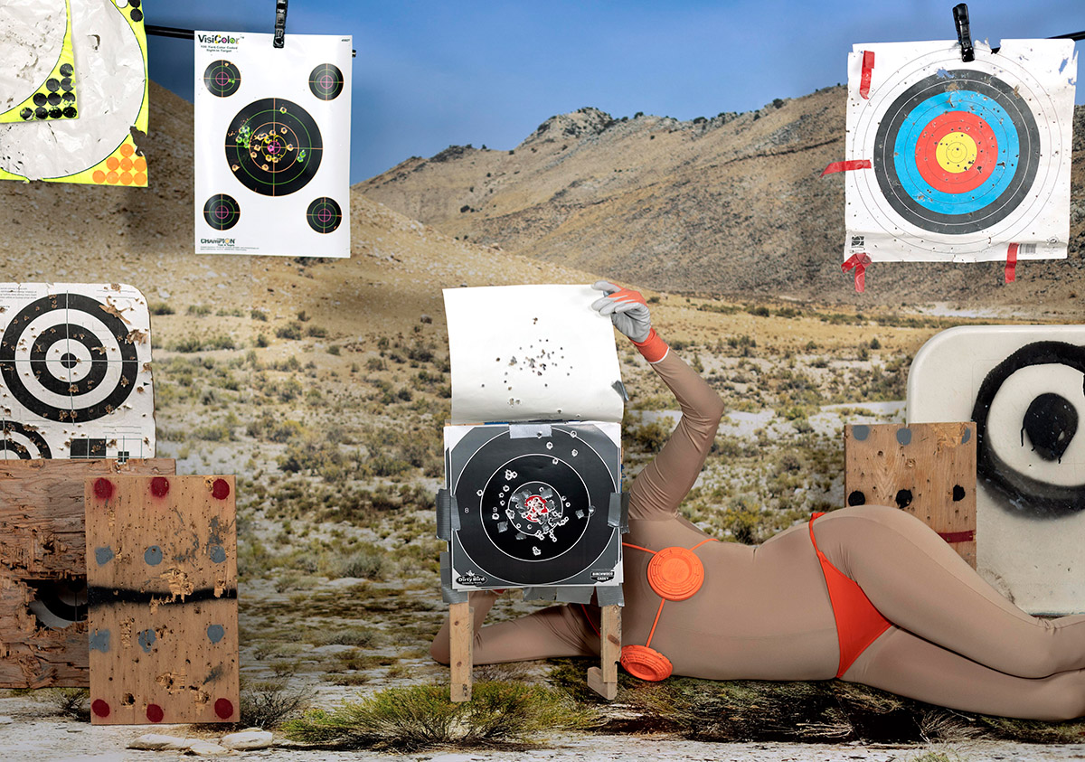 Jaclyn Wright, Studio Targets from the series High Visibility (Blaze Orange), 2021