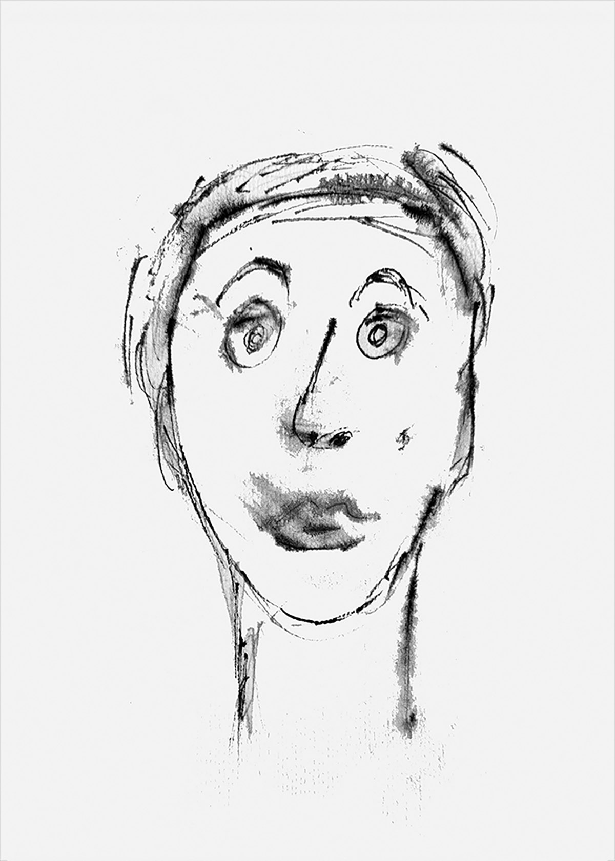 Gery ten Broek, Gewassen inkt portret