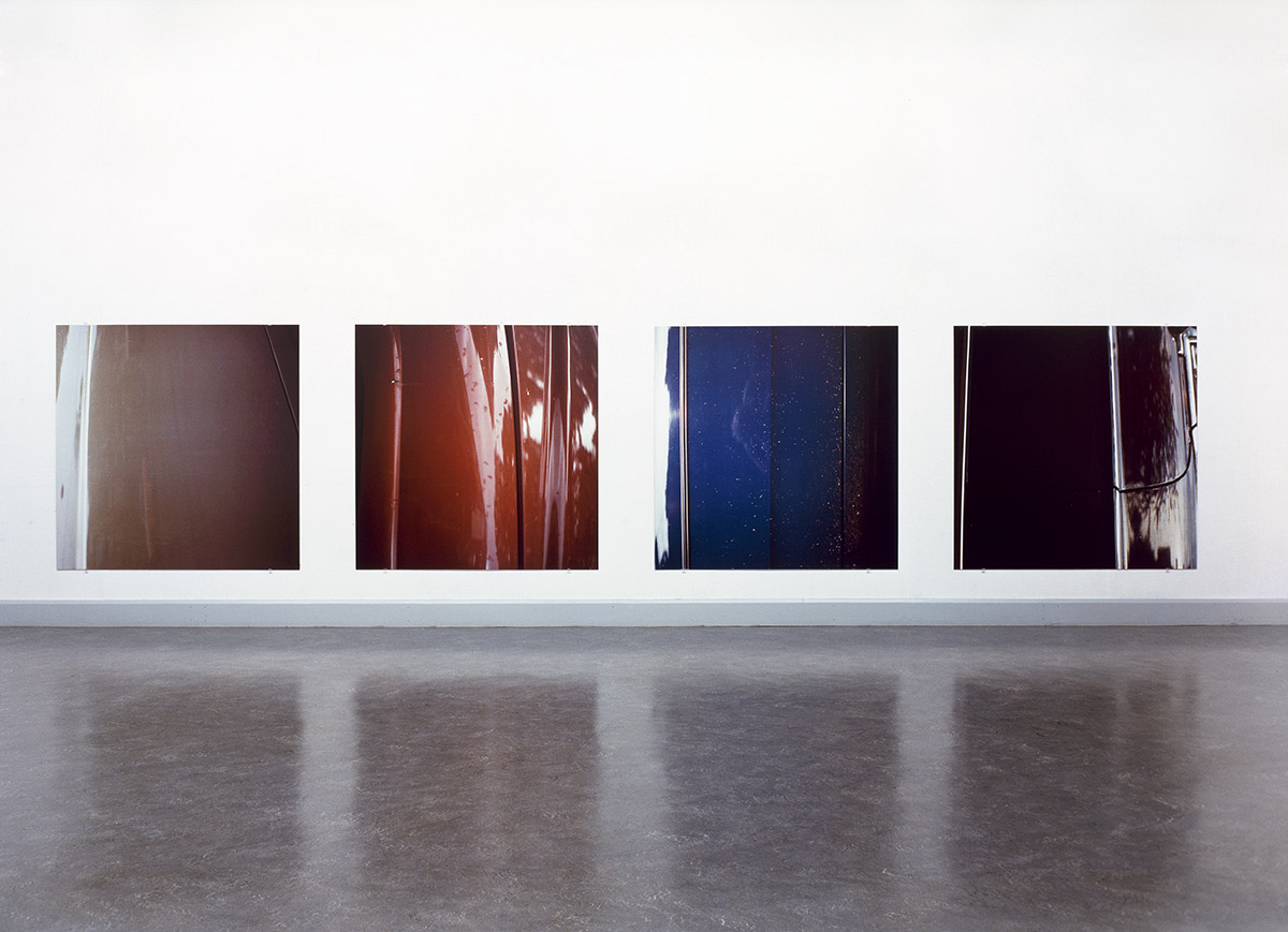 Jan Dibbets, Colerstudy H 1,2,3,4, 1976, Color photographs mounted on dibond, 4 x 175 x 175 cm