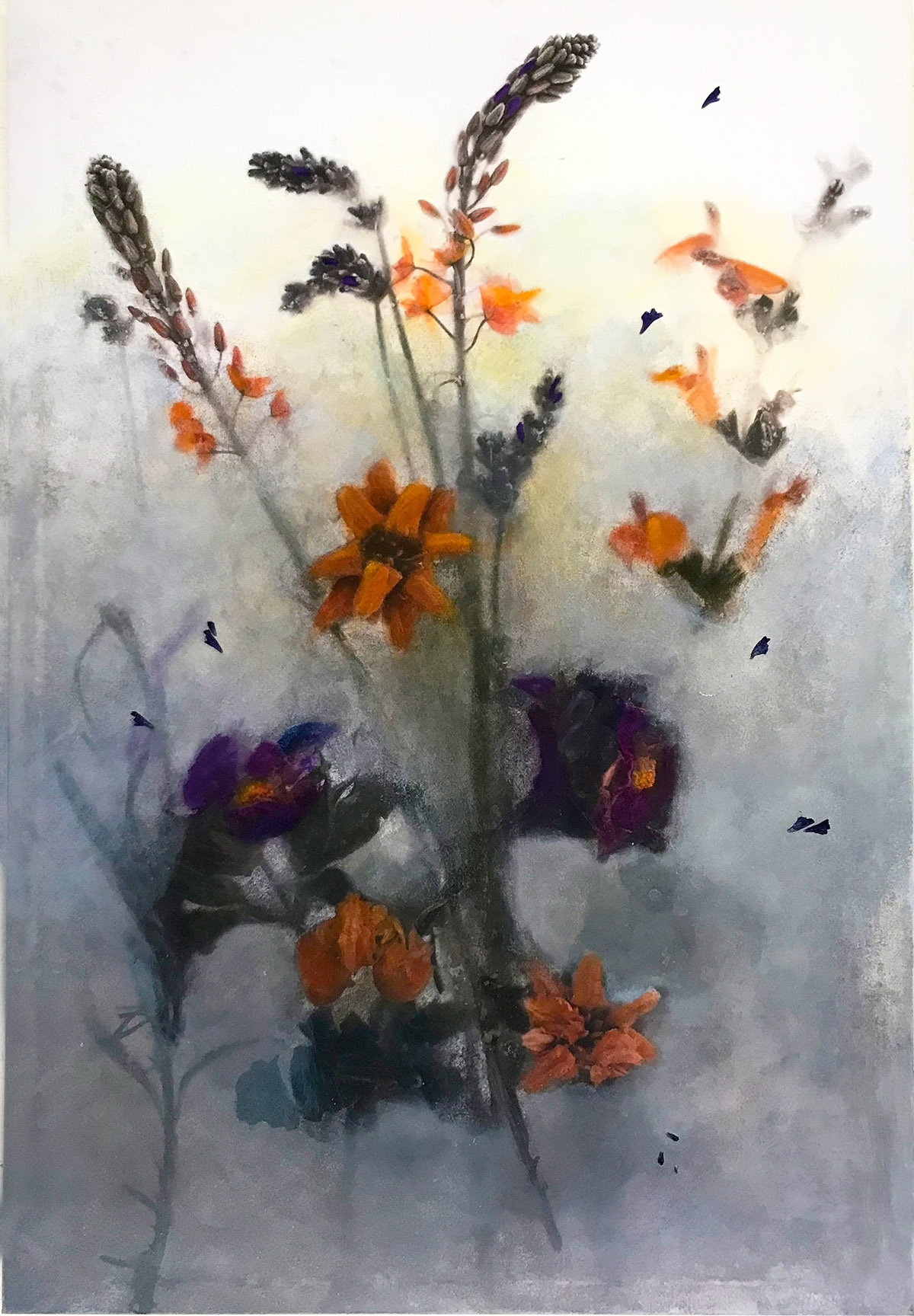 Ems Willems, Hierba de fuego, 80x120, mixed media