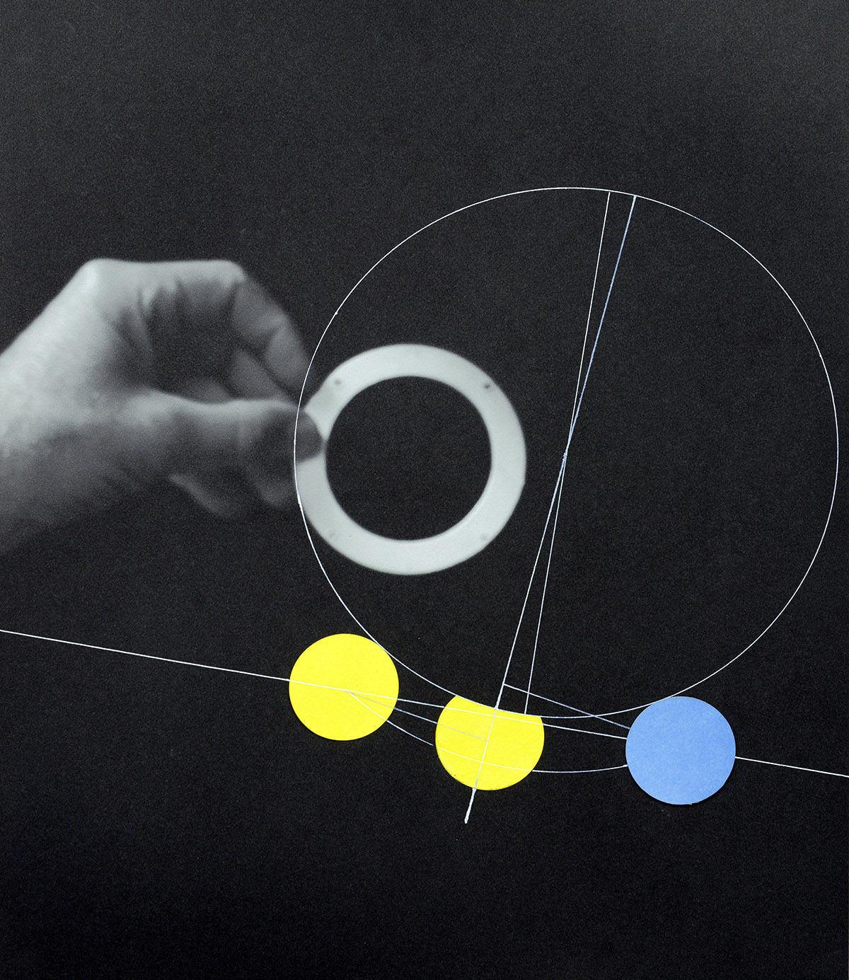 Laurent Millet, L'Astrophile, 2018, collage, 40x33cm, courtesy of IN-DEPENDANCE by IBASHO