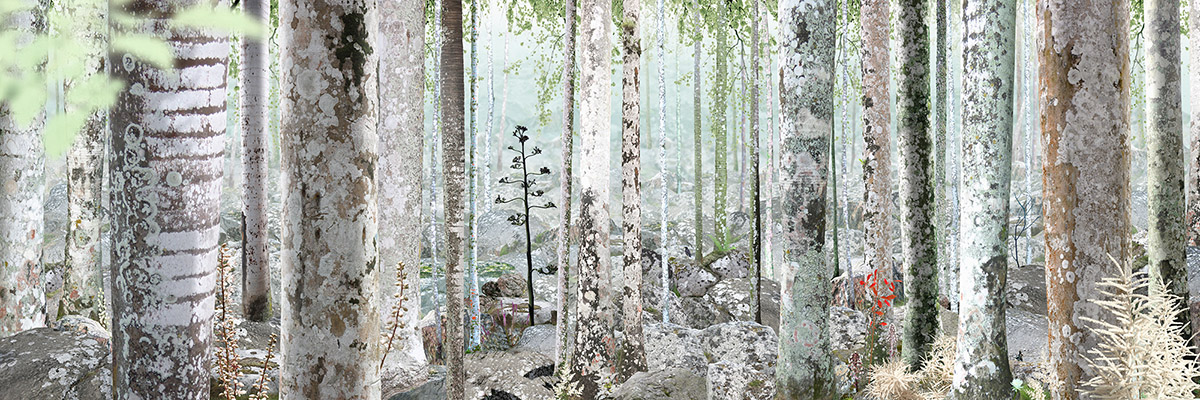 Ruud van Empel, Collage #7, Archival pigment print mounted to dibond, 120 x 360 cm, edition of 3, 2017