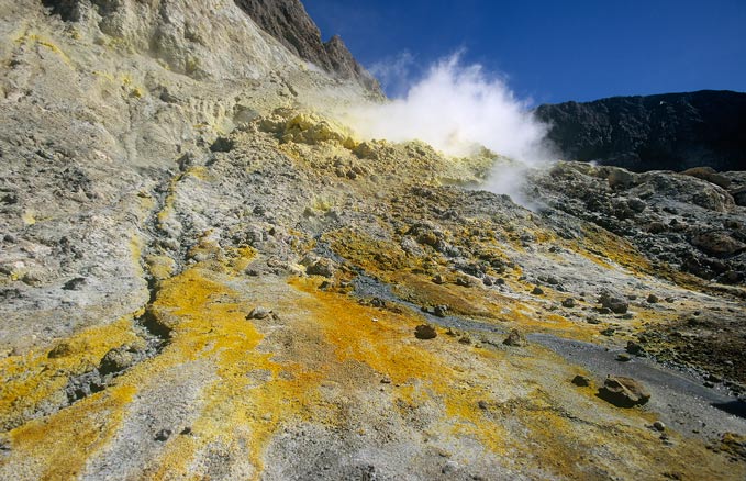 Marius van der Sandt, White island, Nieuw Zeeland