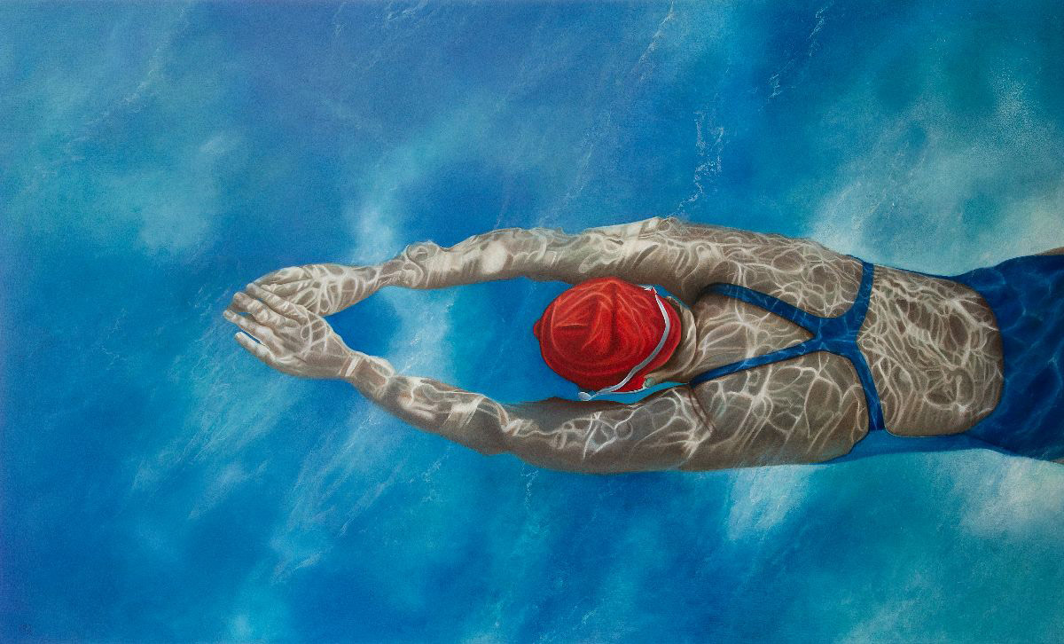 Ria de Henau, Red-Red-Red, olieverf op doek, 120 x 200 cm
