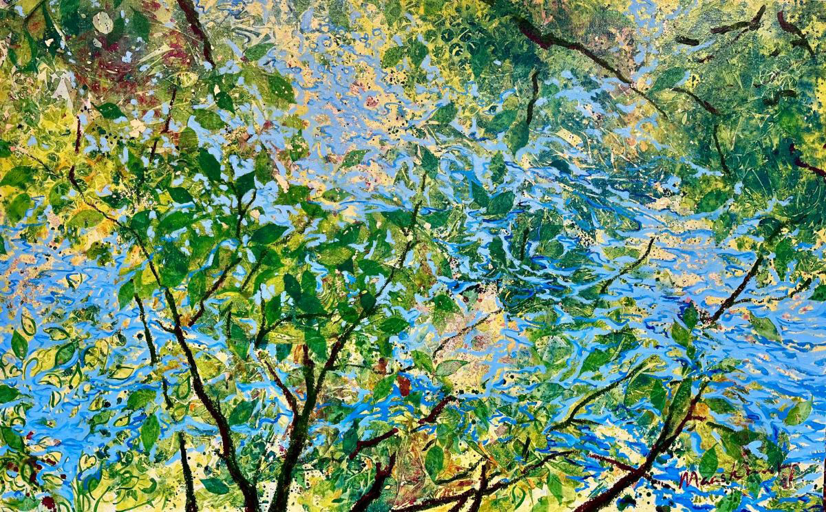 Margot Maaskant, Green, olieverf op linnen, 85 x 135 cm
