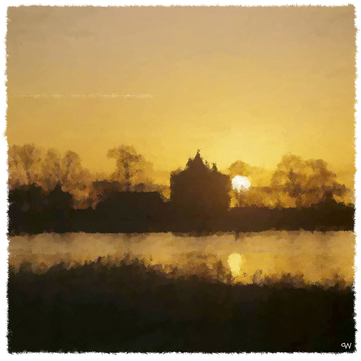 Pim Westerweel, Muiderslot 2001, C-Print op Dibond, Fotopeinture, 50x50 cm, Ed. 1/10, 225 euro