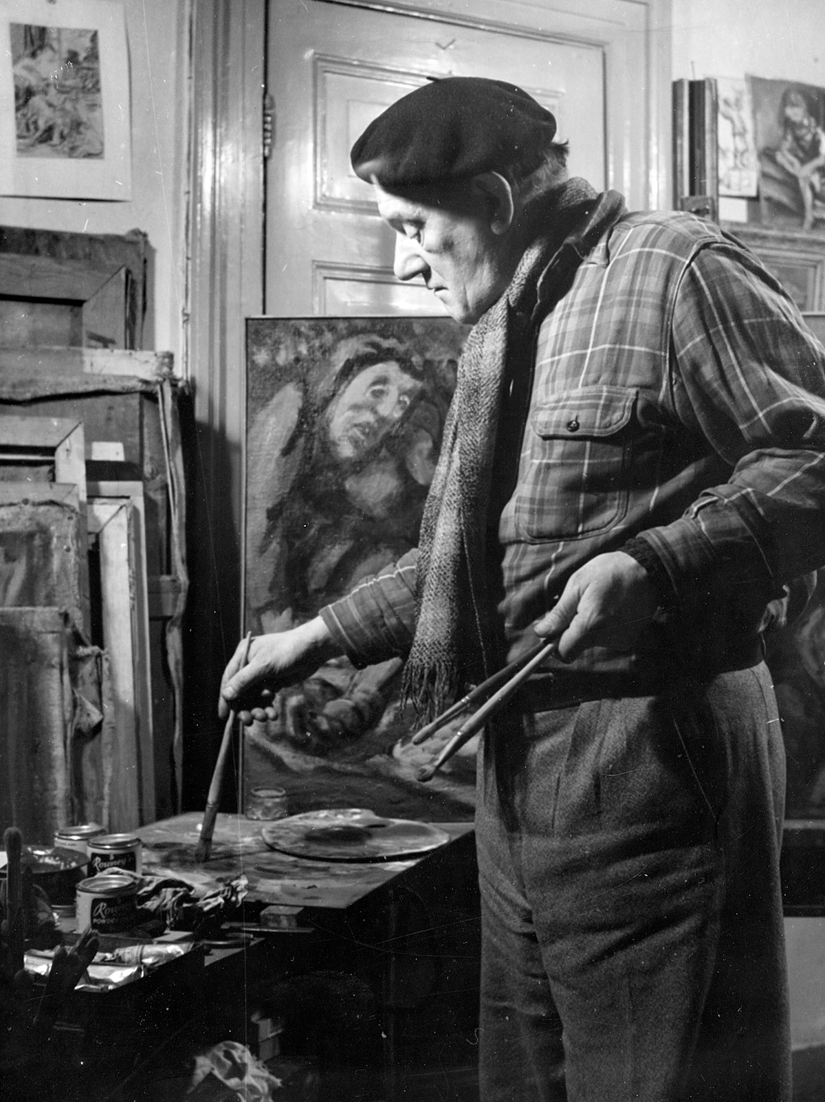 Kunstschilder Fiedler, Amsterdam 1949, Jo Bokma