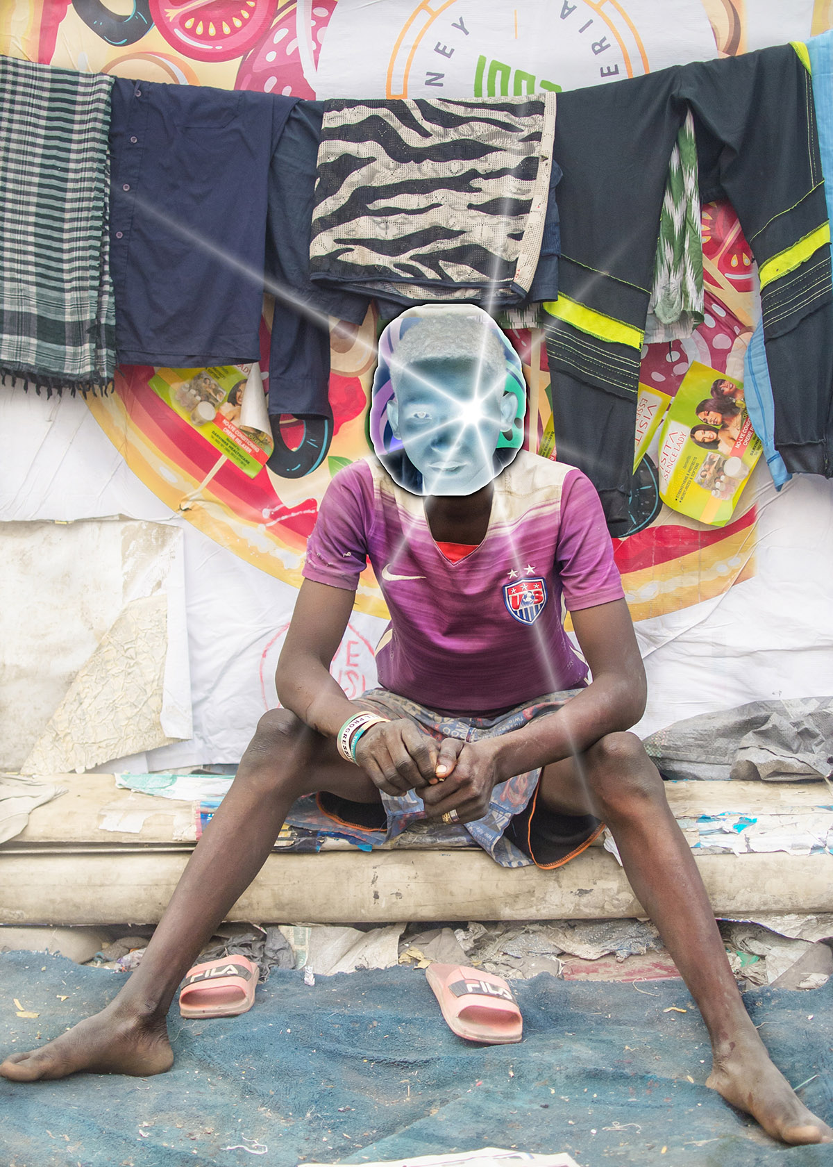 Image from the series Waste Identity: Passport for Plastics & Bola Bola Living, Aˆdesokan, courtesy of the artist and funded by the Heinrich Böll Foundation